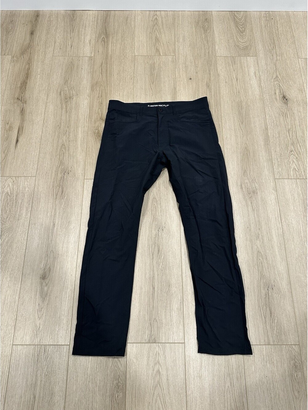 Western Rise Evolution Pants Mens 33x30 Black Chino Travel Casual